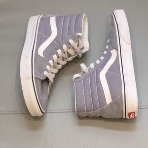 Periwinkle suede high top vans